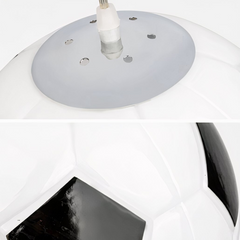 Lámpara colgante pelota de fútbol LED de vidrio para habitación infantil moderna