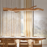 Lámpara colgante de ramas de resina regulable para comedor