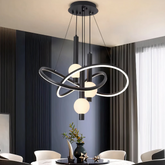 Lámpara Colgante de Diseño Araña Negra Moderna Regulable en Altura para Comedor