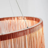 Lamparas colgantes de diseño moderno estilo anillo con flecos