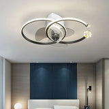 Ventilador lámpara de techo con luz diseño creativo para dormitorio
