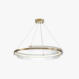 Lámpara colgante LED circular de lujo ligero para salón moderno