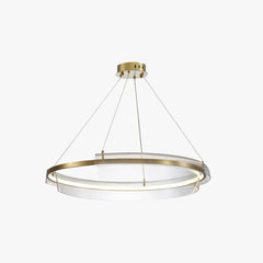 Lámpara colgante LED circular de lujo ligero para salón moderno