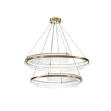 Lámpara colgante LED circular de lujo ligero para salón moderno
