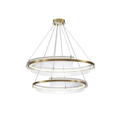 Lámpara colgante LED circular de lujo ligero para salón moderno