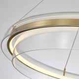 Lámpara colgante LED circular de lujo ligero para salón moderno