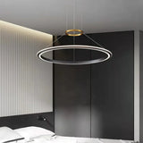 Lámpara colgante de restaurante de anillo circular estilo moderno y minimalista