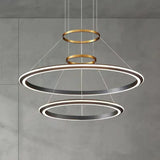 Lámpara colgante de restaurante de anillo circular estilo moderno y minimalista