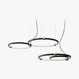 Lámpara colgante circular de metal para comedor moderno