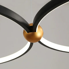 Lámpara colgante circular de metal para comedor moderno