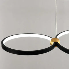 Lámpara colgante circular de metal para comedor moderno