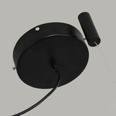 Lámpara colgante circular de metal para comedor moderno