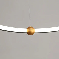 Lámpara colgante circular de metal para comedor moderno