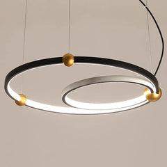 Lámpara colgante circular de metal para comedor moderno