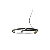Lámpara colgante circular de metal para comedor moderno