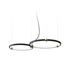 Lámpara colgante circular de metal para comedor moderno