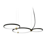 Lámpara colgante circular de metal para comedor moderno