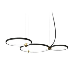 Lámpara colgante circular de metal para comedor moderno