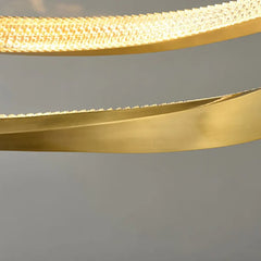 Lampara colgante aros LED diseño moderno y lujoso para salón