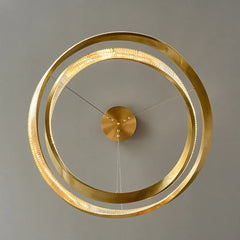 Lampara colgante aros LED diseño moderno y lujoso para salón