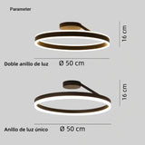 Lámpara LED circular de techo moderna Ø50 cm dormitorio