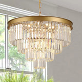 Candelabro cristal para salón moderno y lujoso