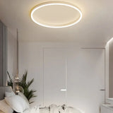 Plafón circular de techo minimalista LED con luz suave para dormitorio