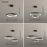 Lámpara colgante LED circular de estilo moderno y minimalista