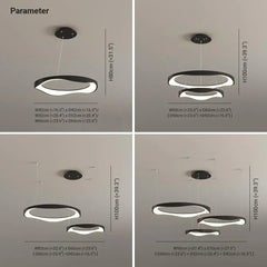 Lámpara colgante LED circular de estilo moderno y minimalista
