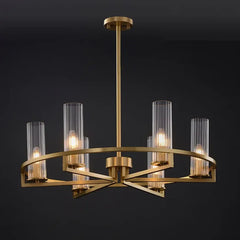 Lámpara colgante de salón moderna de lujo ligero de cobre