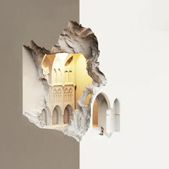 Apliques para pared de dormitorio empotrada creativa de esquina