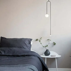 Lampara lineal colgante LED diseño moderno con líneas creativas