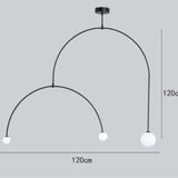 Lampara lineal colgante LED diseño moderno con líneas creativas