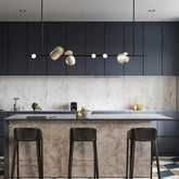 Luz comedor con lámpara lineal única y minimalista