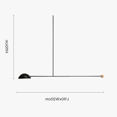 Lampara cocina negra moderno creativo con líneas