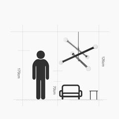 Lámpara colgante de restaurante estilo nórdico y minimalista