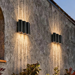 Aplique bidireccional exterior moderno negro LED IP65 para porch