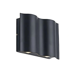 Aplique bidireccional exterior moderno negro LED IP65 para porch