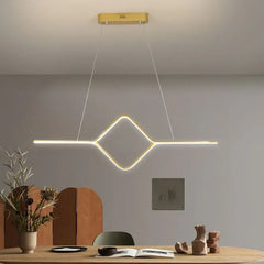 Lámpara lineal barra led colgante de diseño minimalista para comedor