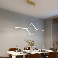 Lámpara lineal barra led colgante de diseño minimalista para comedor