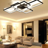 Lámpara de Techo Geométrica LED Regulable de Diseño Moderno Longitud 90 cm para Salón