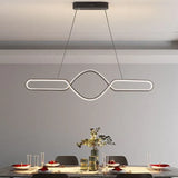 Lamparas colgantes con luz LED diseño moderno y largo para comedor
