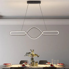 Lamparas colgantes con luz LED diseño moderno y largo para comedor