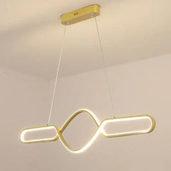 Lamparas colgantes con luz LED diseño moderno y largo para comedor