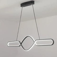Lamparas colgantes con luz LED diseño moderno y largo para comedor