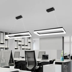 Lámpara colgante oficina led de diseño moderno rectangular