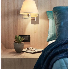 Lampara LED de Pared Plegable y de Tela para Lectura