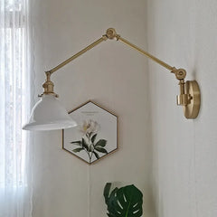 Lamparas de lectura para dormitorio diseño retro ajustable vidrio