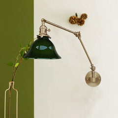 Lamparas de lectura para dormitorio diseño retro ajustable vidrio