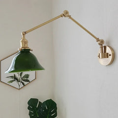 Lamparas de lectura para dormitorio diseño retro ajustable vidrio